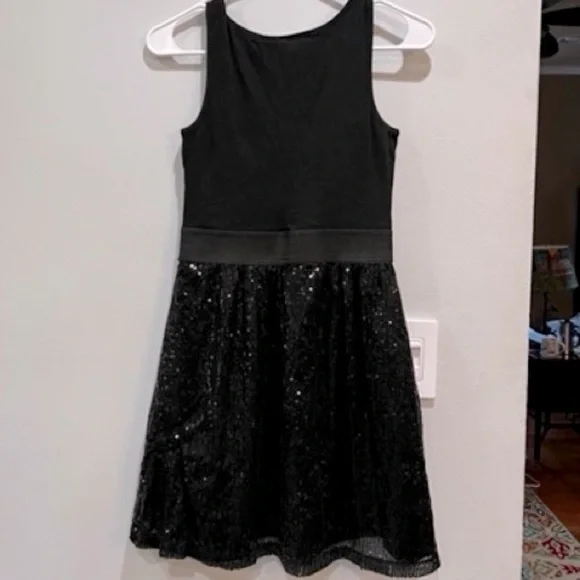 Women's/Junior's PINK ROSE Black Sequin Dress Size M - Picture 2 of 5